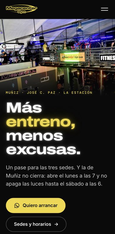 Megacenter Gym en el celular