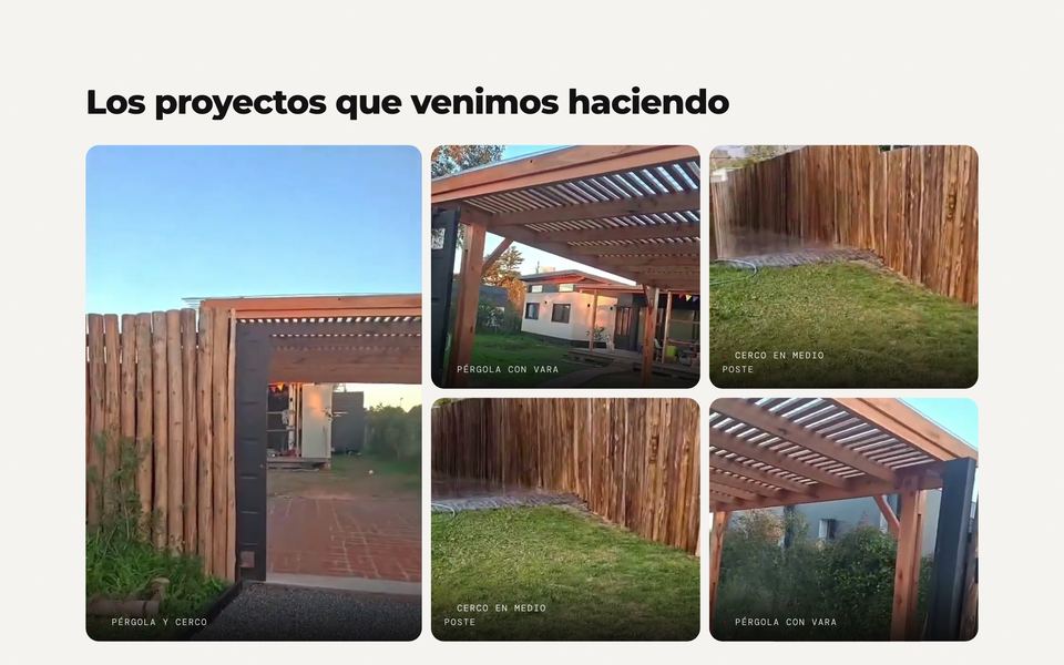 Obras terminadas: pérgolas y cercos