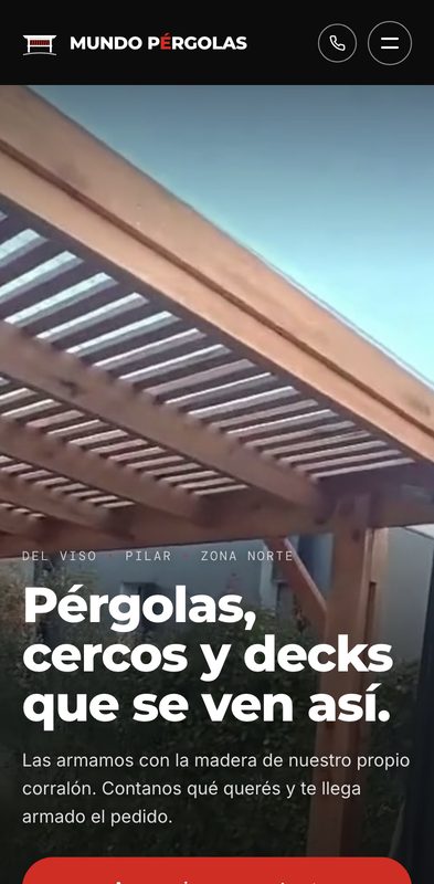 Mundo Pérgolas en el celular